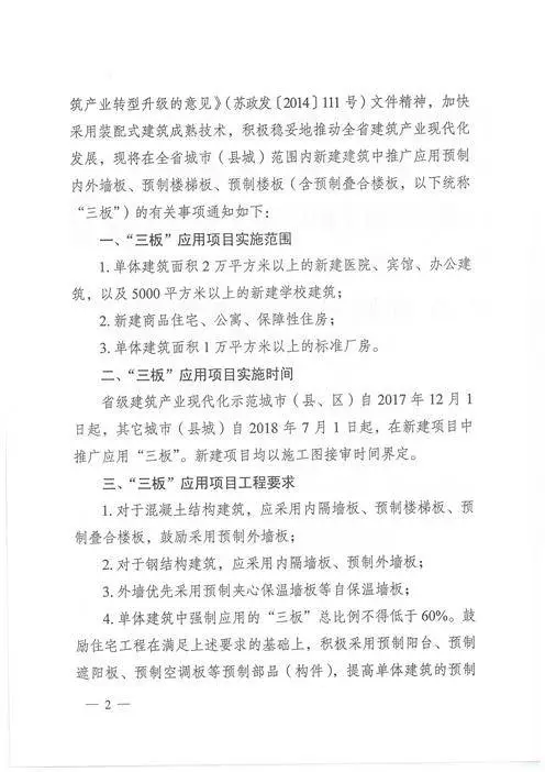江蘇：新建建筑應用預制內外墻板預制樓梯板預制樓板相關(guān)要求！(圖2)